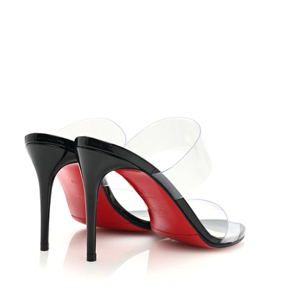 Christian Louboutin Patent PVC Just Nothing 85 Slide Sandals 38 Black 4 of 8