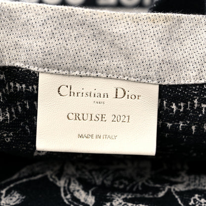 Christian Dior Canvas Print Cruise Tote Ivory Black 6 of 11