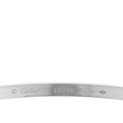 Cartier 18K White Gold Small LOVE Bracelet 18 3 of 6