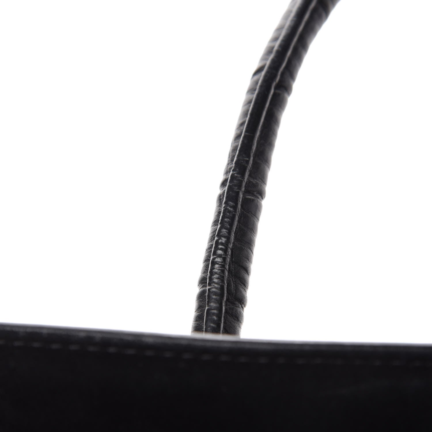 Celine Crocodile Embossed Calfskin Medium Phantom Luggage Black 8 of 15
