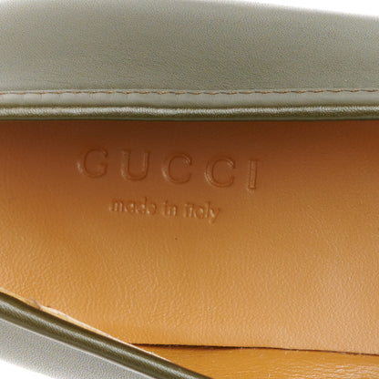 Gucci Calfskin Womens Jordaan Loafers 38.5 Luscious Green 7 of 9
