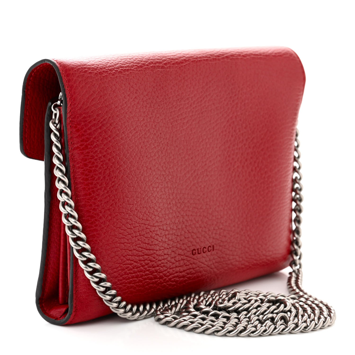 Gucci Calfskin Mini Dionysus Chain Wallet Hibiscus Red 2 of 13