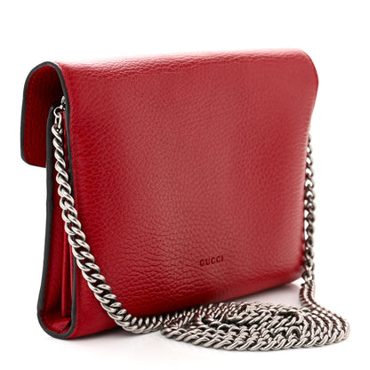 Gucci Calfskin Mini Dionysus Chain Wallet Hibiscus Red 2 of 13