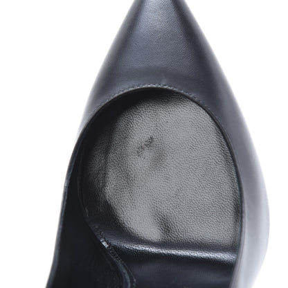 Saint Laurent Calfskin Opyum 110 Pumps 38 Black Gold 8 of 10