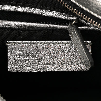 Alexander McQueen Metallic Pebbled Calfskin Mini Padlock Tote Silver 6 of 12