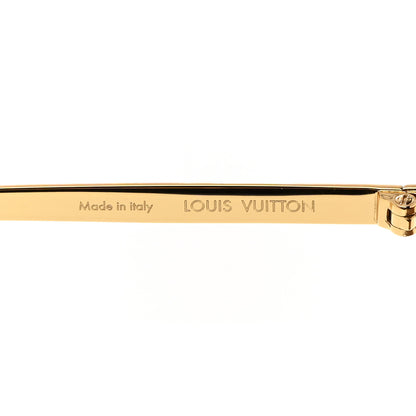 Louis Vuitton Metal LV Golden Mask Sunglasses Z1717U Gold 5 of 8
