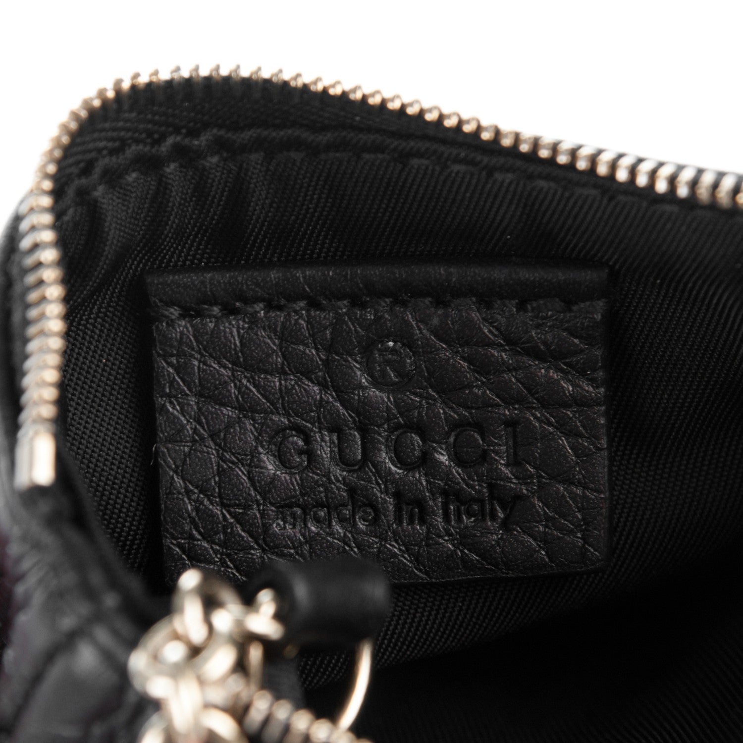 Gucci Pebbled Calfskin Soho Key Case Black 6 of 7