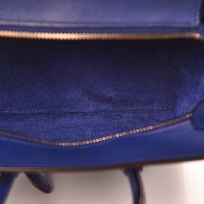 Celine Drummed Calfskin Nano Luggage Indigo 9 of 14