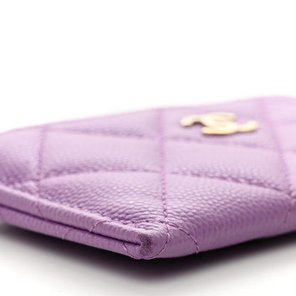 Chanel Caviar Quilted Card Holder Purple 9 of 10