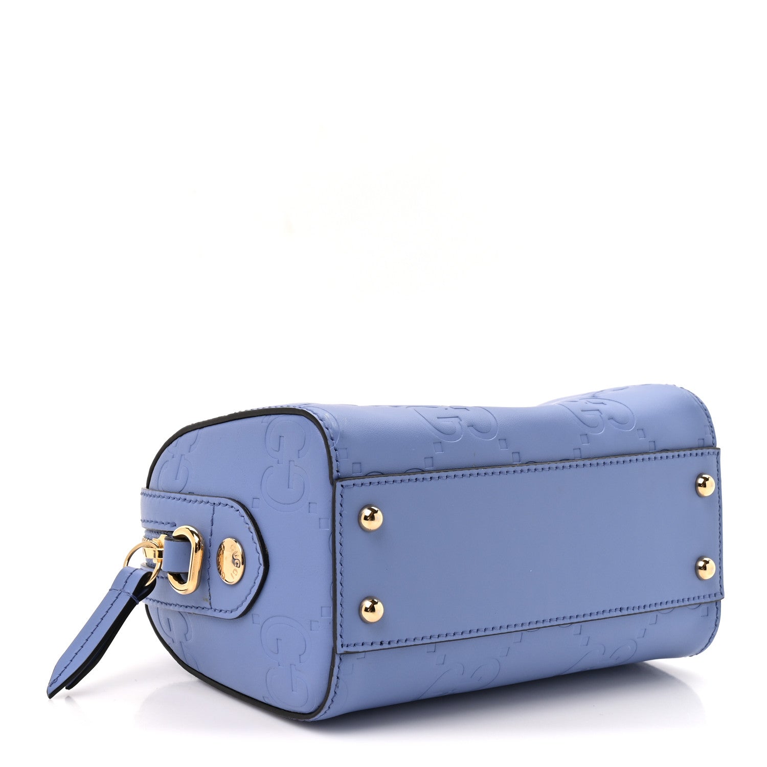 Gucci Gilbert Calfskin Jumbo GG Embossed Super Mini Top Handle Bowler Bag Bloom Lavender 3 of 11