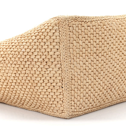 Loewe X PAULA'S IBIZA Raffia Medium  Font Tote Natural Tan 8 of 10