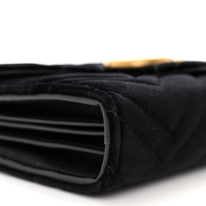 Gucci Velvet Matelasse GG Marmont Chain Wallet Black 9 of 11