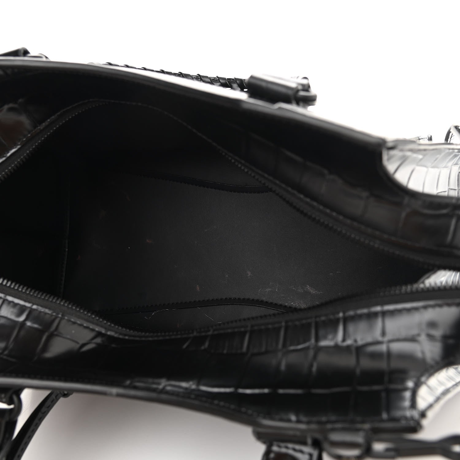 Balenciaga Semi Shiny Calfskin Crocodile Embossed Neo Classic Black Hardware S City Black 5 of 13