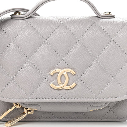 Chanel Caviar Quilted Mini Business Affinity Flap Grey 8 of 11