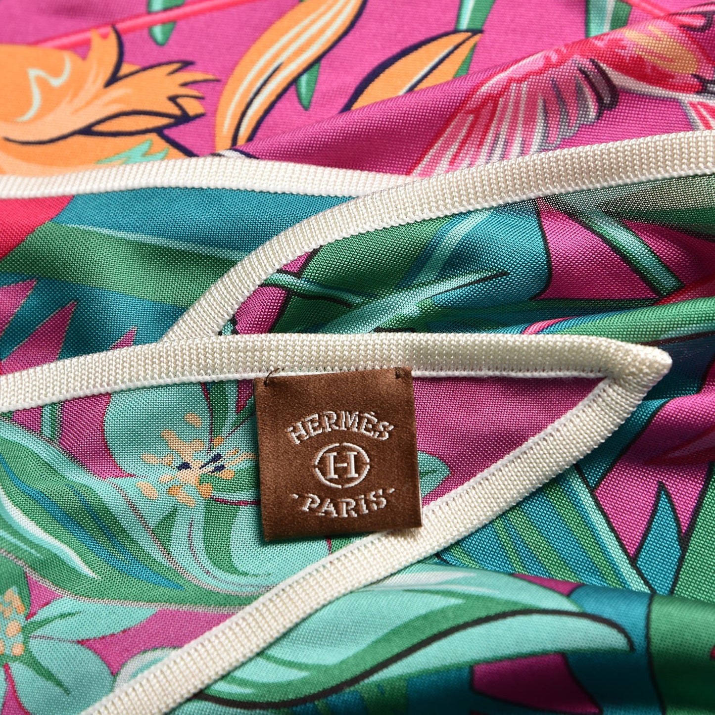 Silk Jersey Flamingo Party Maxi Pointe Triangle Scarf