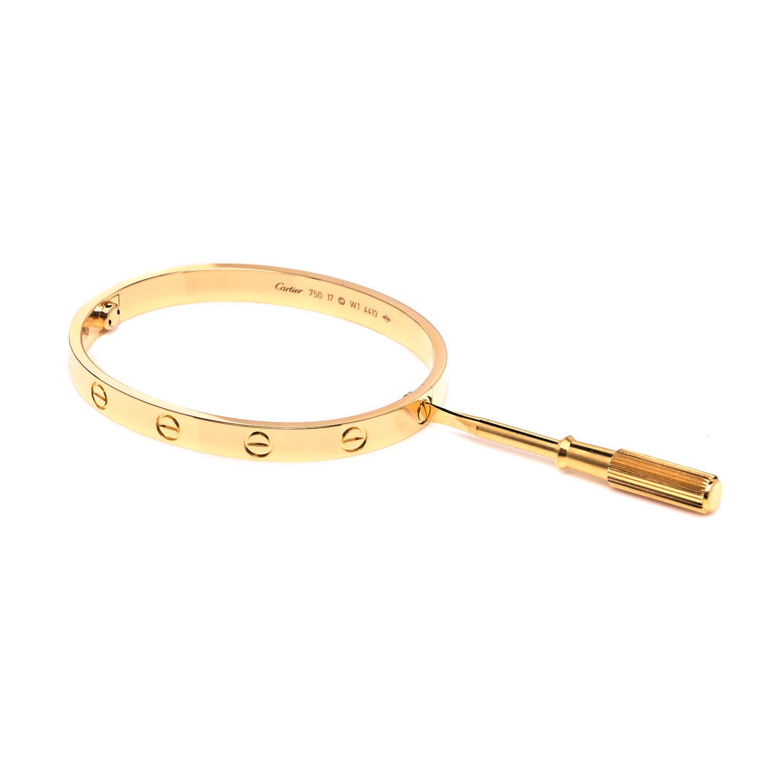 Cartier 18K Yellow Gold LOVE Bracelet 17 5 of 6