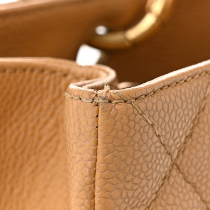 Chanel Caviar Quilted Grand Shopping Tote GST Dark Beige 12 of 14