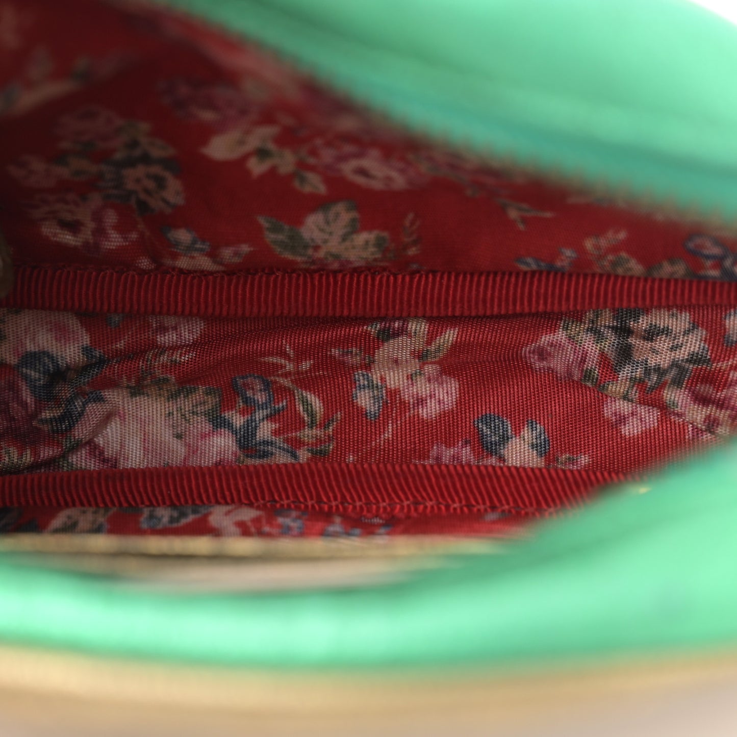 Laminated Nappa Trapuntata Mini Zumi Dome Shoulder Bag Rosso Jasmine Green Rame