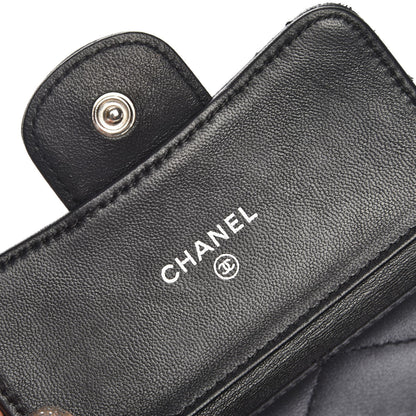 Chanel Lambskin Quilted Double Sided Wallet Black 5 of 10