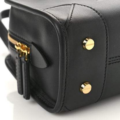 MCM Calfskin Mini Aren Boston Bag Black 8 of 9