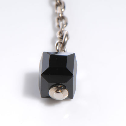 Chanel CC Crystal Dangle Earrings Black 5 of 6