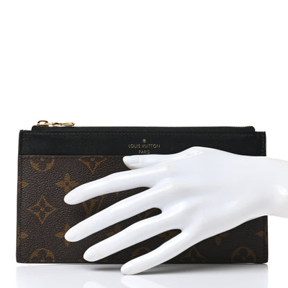 Louis Vuitton Monogram Slim Purse Black 2 of 8