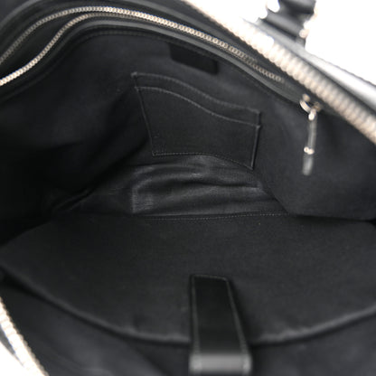 Gucci GG Supreme Monogram Appia Calfskin Web Briefcase Black 5 of 10