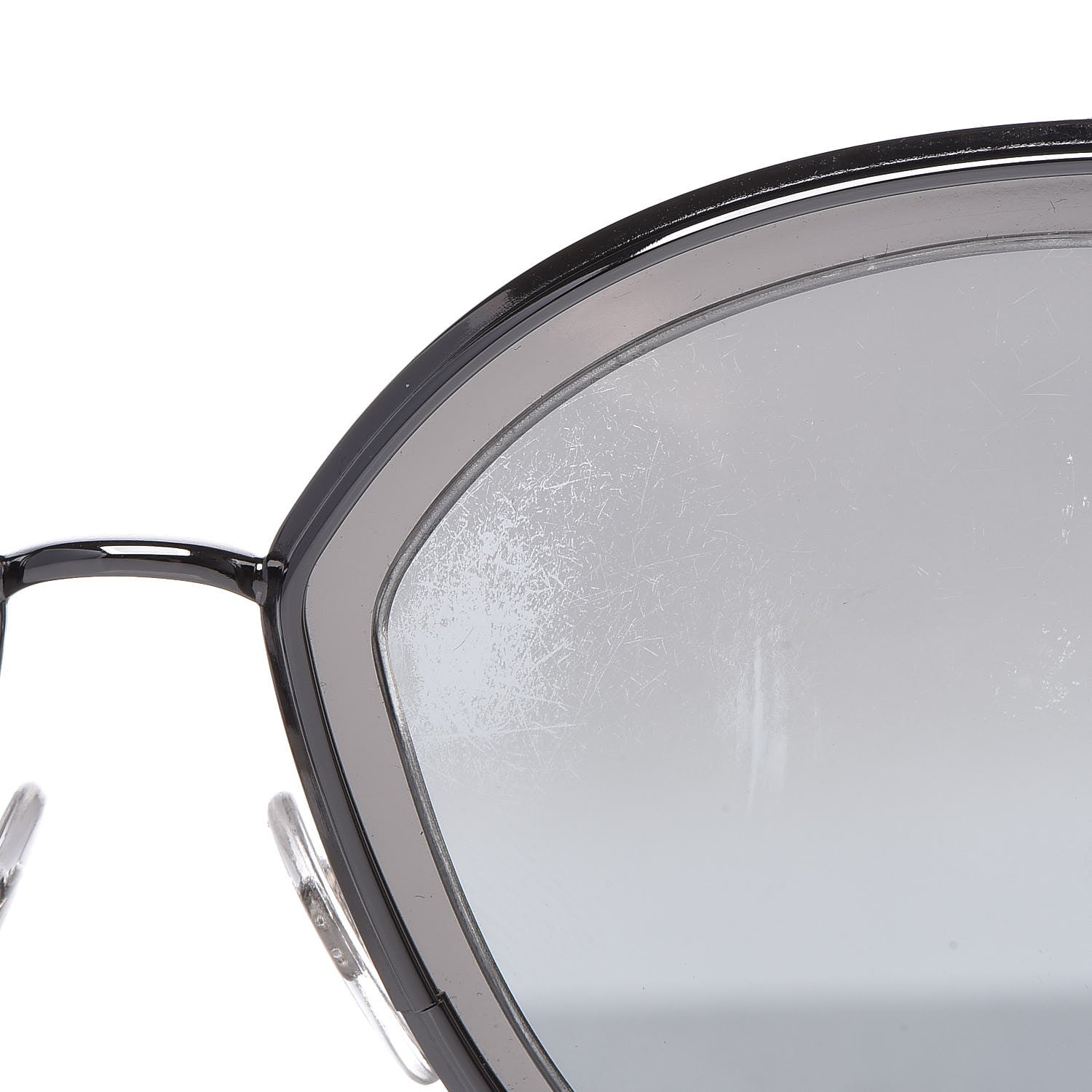 Chanel Metal Cat Eye Sunglasses 4222 Silver Black 8 of 10