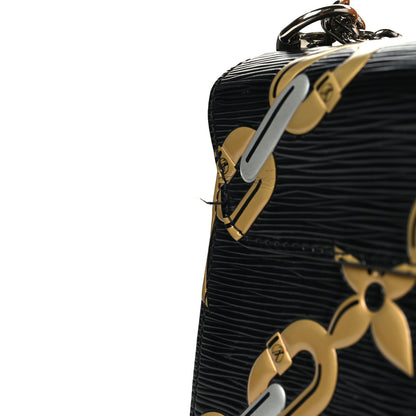 Louis Vuitton Epi Chain Flower Twist Shoulder Bag MM Black 12 of 13