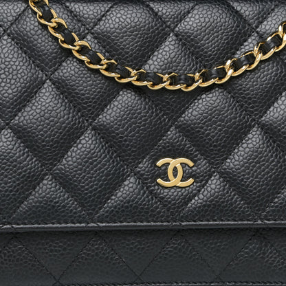 Chanel Caviar Quilted Wallet On Chain WOC Black 11 of 13