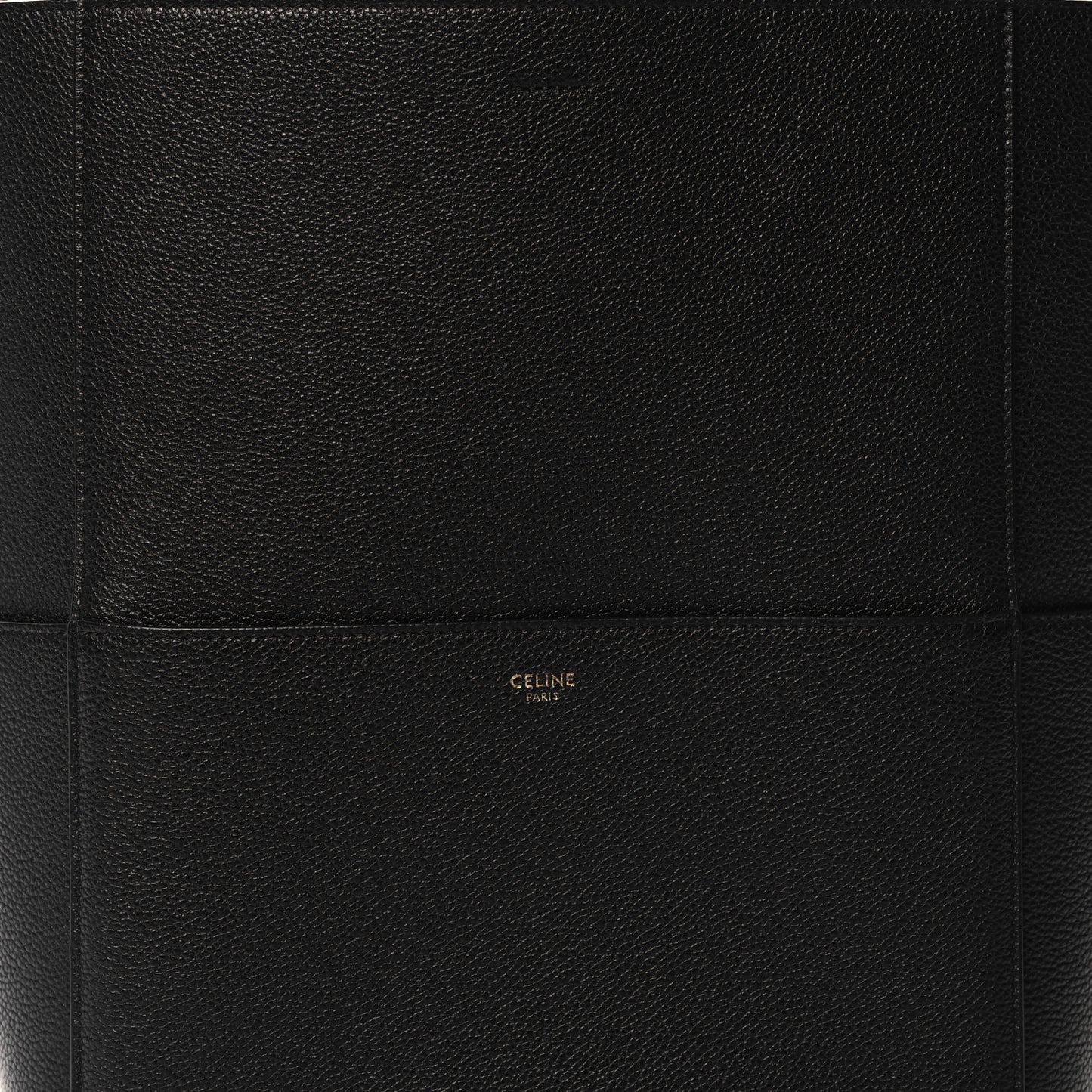Soft Grained Calfskin Sangle Bucket Bag Black