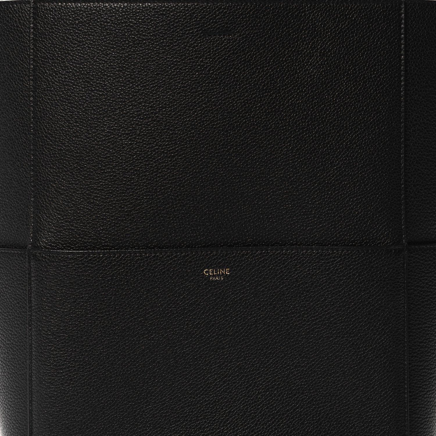 Celine Soft Grained Calfskin Sangle Bucket Bag Black 7 of 10