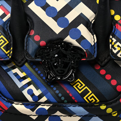 Versace Calfskin Printed Small Palazzo Empire Bag Multicolor Black 7 of 9