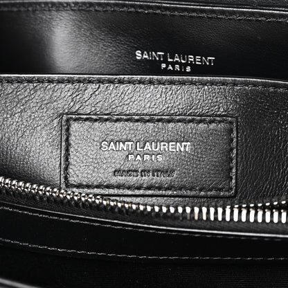 Saint Laurent Calfskin Y Quilted Monogram Small Loulou Chain Satchel Black 6 of 11
