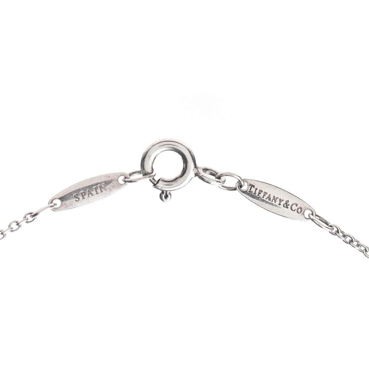 Tiffany Sterling Silver Aquamarine .06ct Elsa Peretti Color by the Yard Pendant Necklace 5 of 5