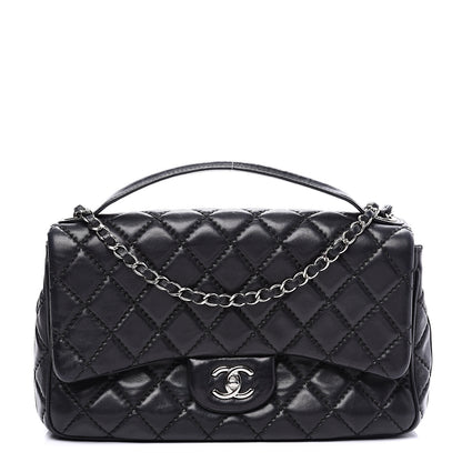 Chanel Lambskin Quilted Jumbo Easy Carry Flap Black 1 of 9