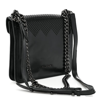 Bulgari X NICHOLAS KIRKWOOD Calfskin Studded Serpenti Forever Crossbody Black 2 of 23