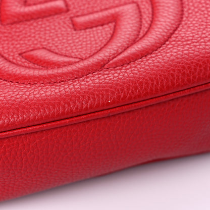 Gucci Pebbled Calfskin Small Soho Disco Bag Tabasco Red 14 of 16