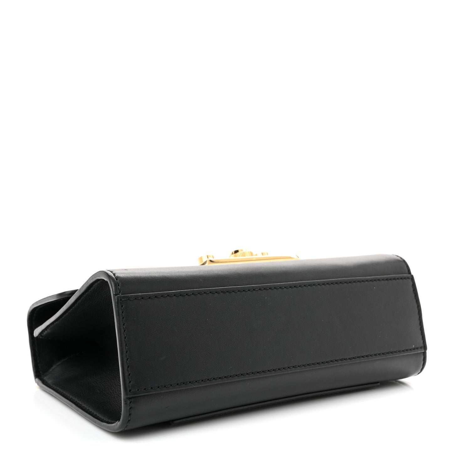 Calfskin Small Padlock Shoulder Bag Black