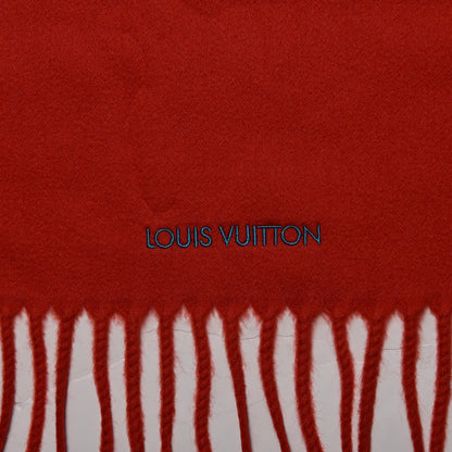 Louis Vuitton Cashmere Flowers River Scarf Ruby 5 of 5