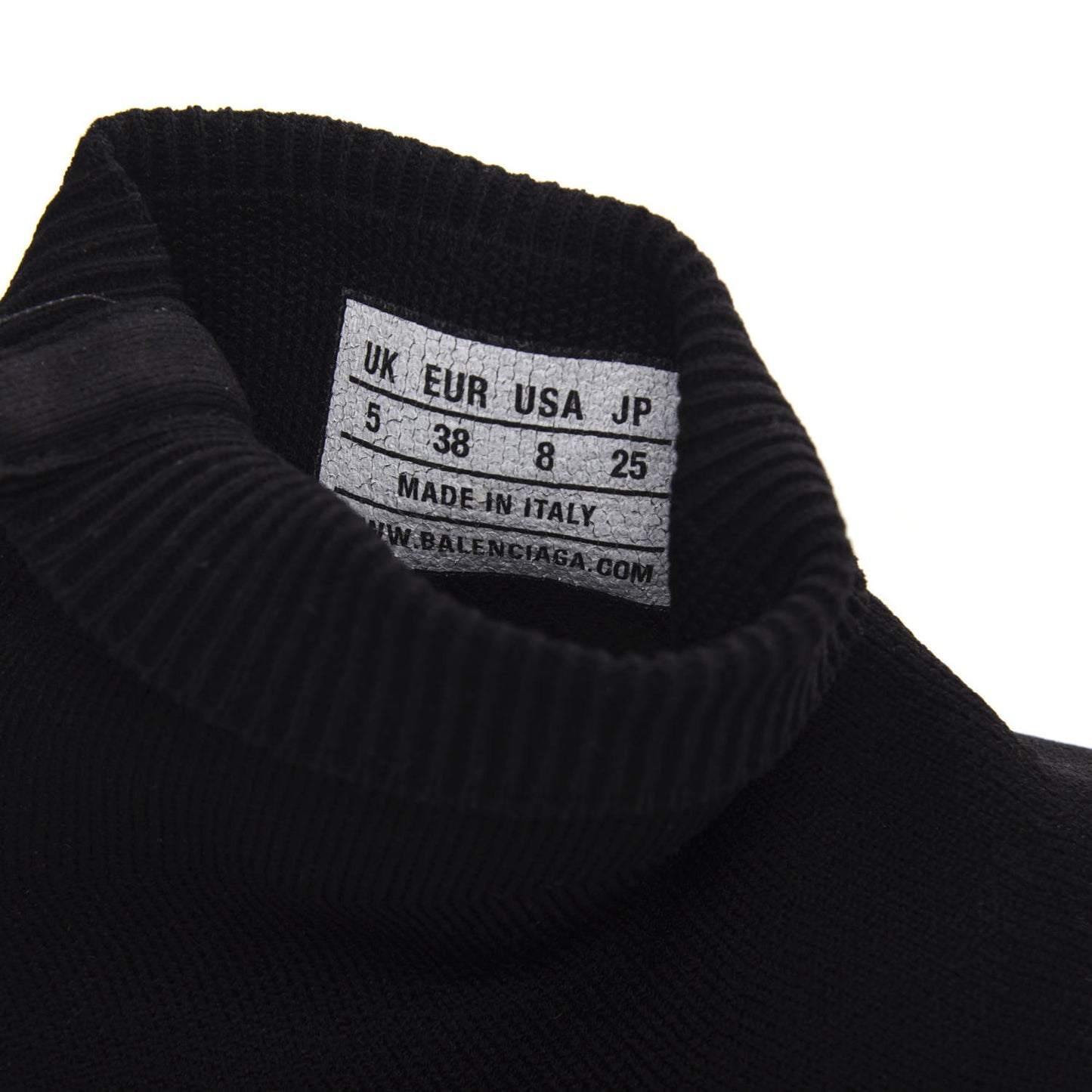 Neoprene Knit Womens Speed Sneakers 38 Black White