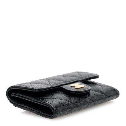 Chanel Caviar Quilted Flap Card Holder Wallet Black 4 of 7