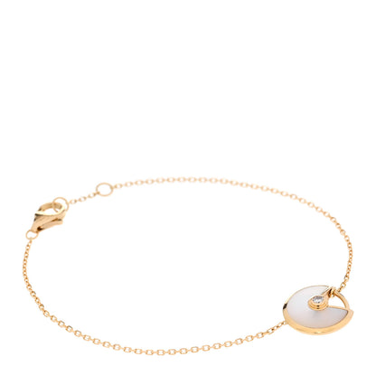 Cartier 18K Yellow Gold Diamond Mother of Pearl Amulette de Cartier Bracelet 1 of 4