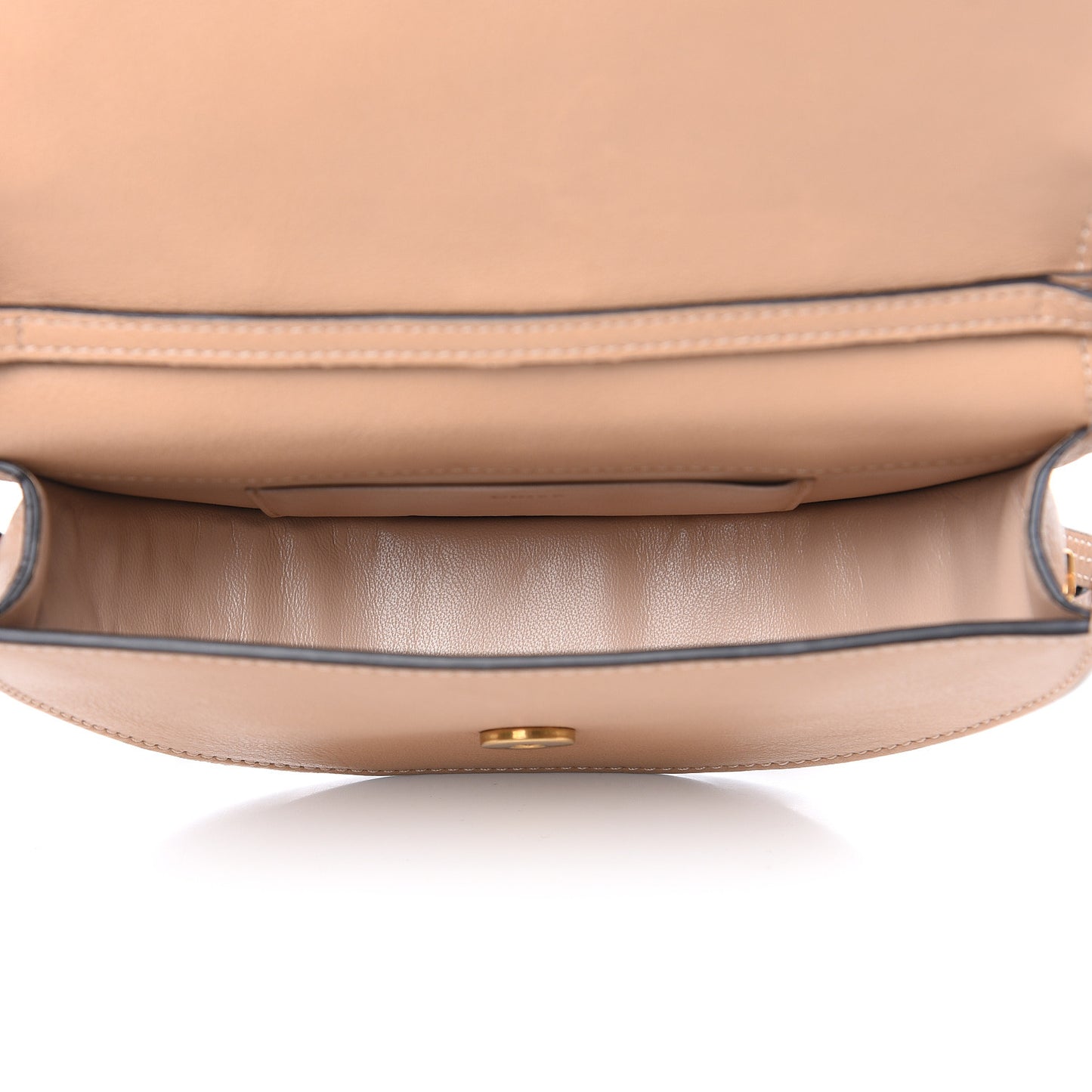 Calfskin Small Nile Bracelet Minaudiere Bag Biscotti Beige