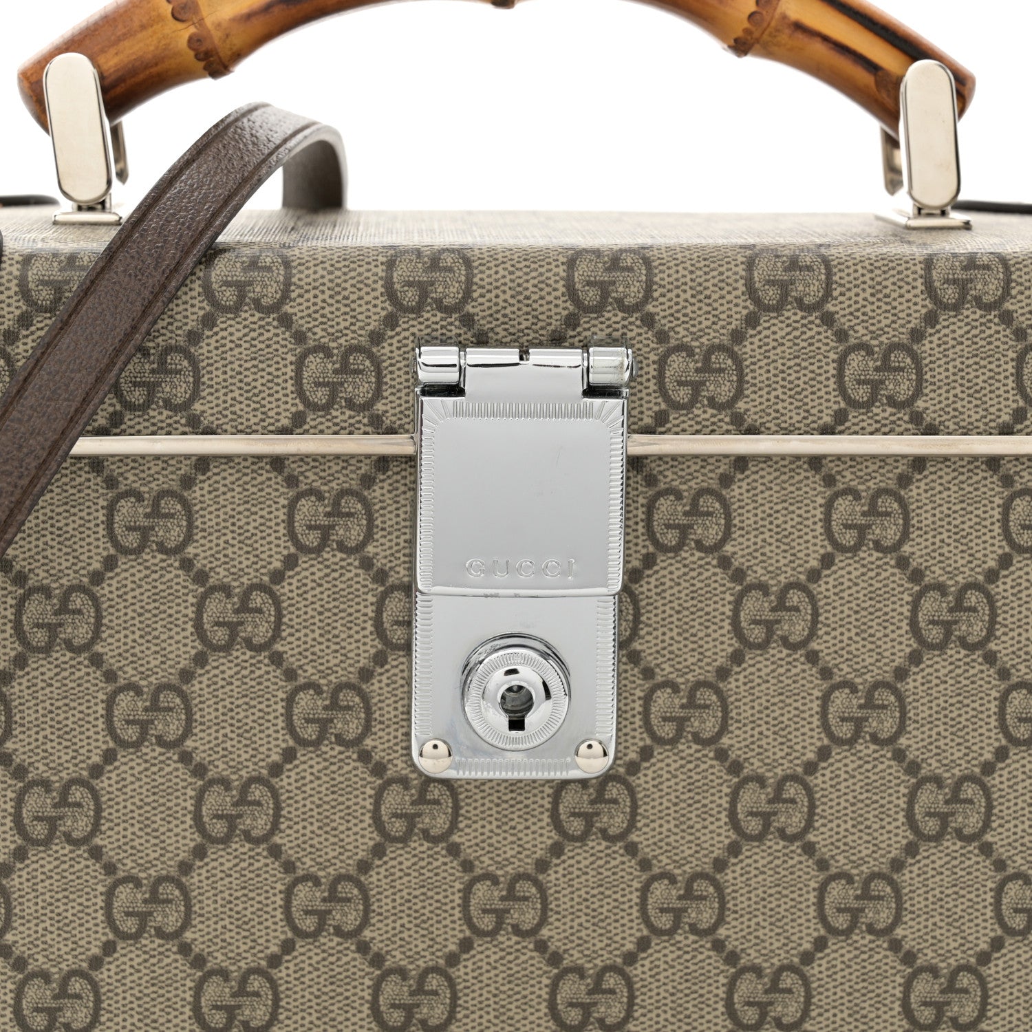 Gucci GG Supreme Monogram Globe-Trotter Beauty Case Brown 8 of 11