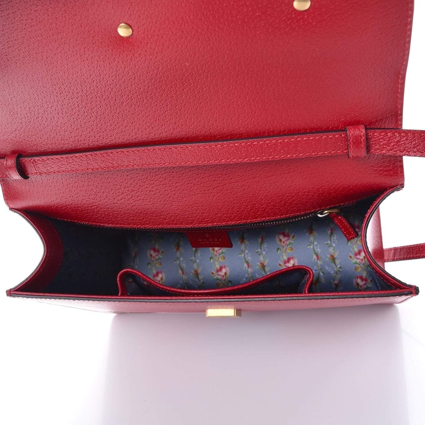 Calfskin Bamboo Web Medium Falena Moth Top Handle Bag Hibiscus Red