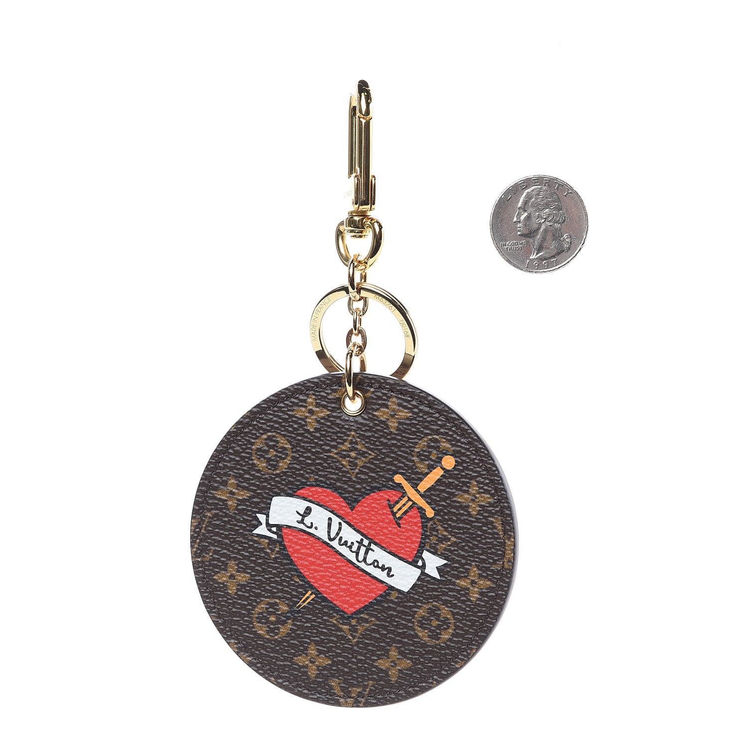Louis Vuitton Monogram Stories Bag Charm Key Holder 2 of 4