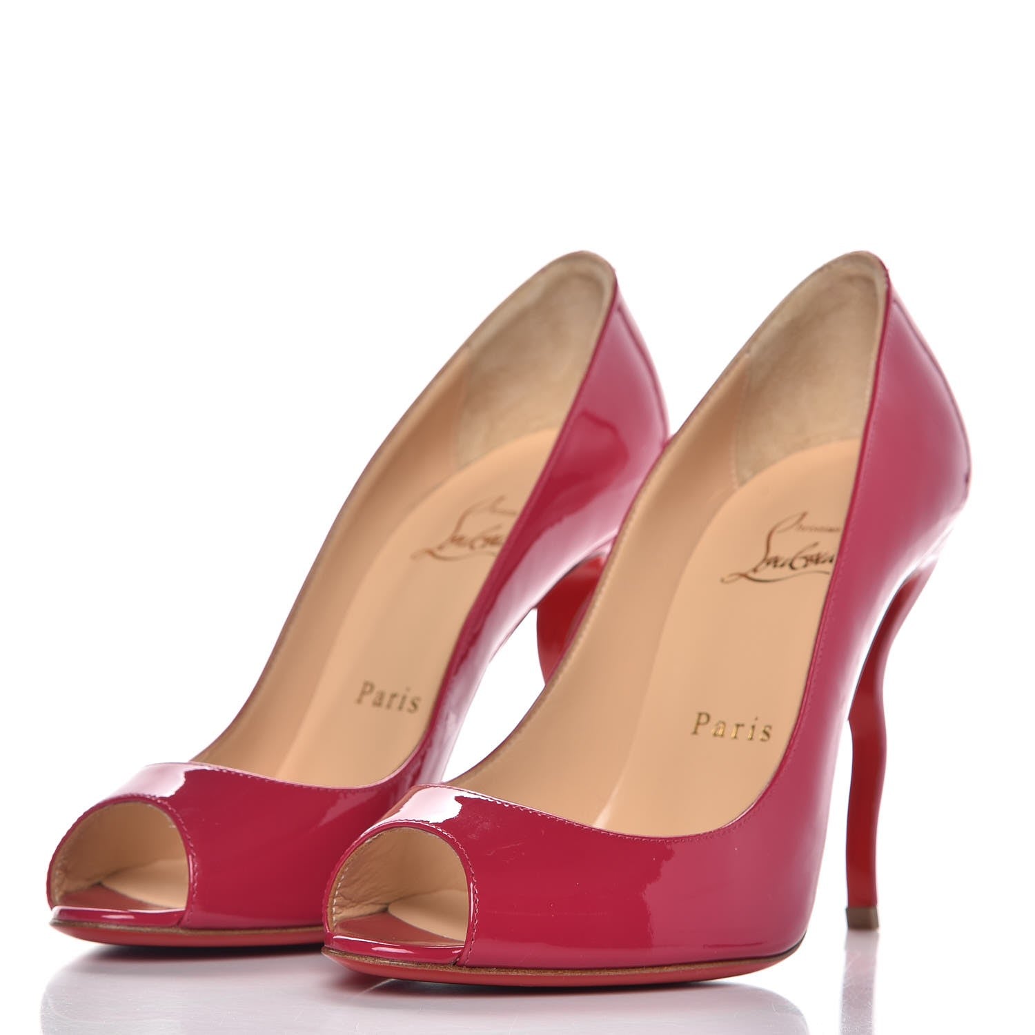 Christian Louboutin Patent Jolly B 100 Pumps 36.5 Fushia 2 of 12