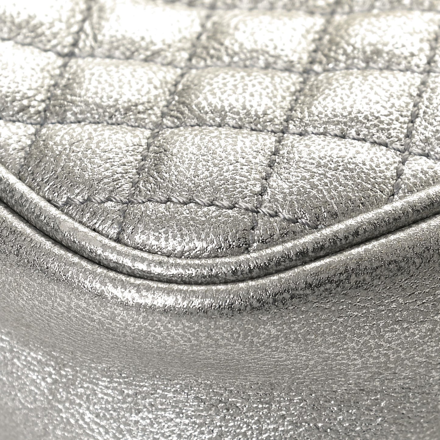 Laminated Nappa Web Trapuntata Mini GG Shoulder Bag Argento