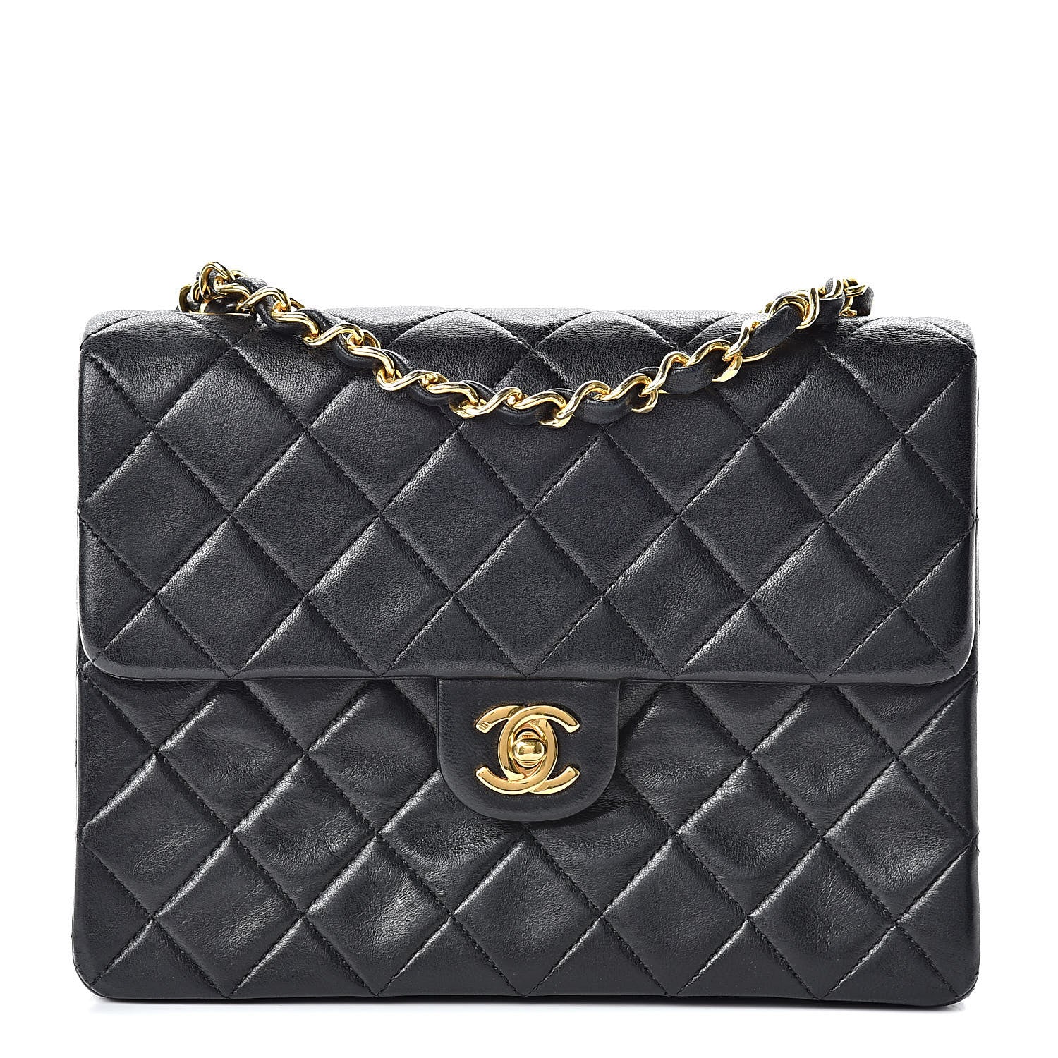 Chanel Lambskin Quilted Mini Square Flap Black 1 of 13